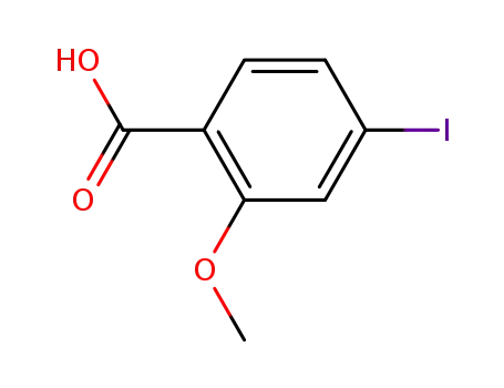 Molecular Structure of 89942-34-7 (4-IODO-2-METHOXYBENZOIC ACID)