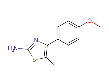 Molecular Structure of 105512-88-7 (4-(4-METHOXY-PHENYL)-5-METHYL-THIAZOL-2-YLAMINE)