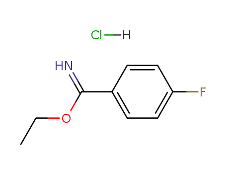 Molecular Structure of 4278-01-7 (ETHYL 4-FLUOROBENZIMIDATE HYDROCHLORIDE)