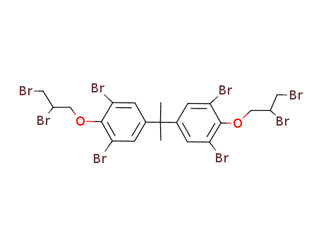21850-44-2,Tetrabromobisphenol A bis(dibromopropyl ether),Propane,2,2-bis[3,5-dibromo-4-(2,3-dibromopropoxy)phenyl]- (8CI);1,1'-Isopropylidenebis[3,5-dibromo-4-(2,3-dibromopropoxy)benzene];2,2-Bis[3,5-dibromo-4-(2,3-dibromopropoxy)phenyl]propane;2,2-Bis[[3,5-dibromo-4-(2,3-dibromopropyloxy)]phenyl]propane;3,3',5,5'-Tetrabromobisphenol A bis(2,3-dibromopropyl) ether;4,4'-Isopropylidenebis[2,6-dibromo-1-(2,3-dibromopropoxy)benzene];Bis(2,3-dibromopropoxy)tetrabromobisphenol A;Bromkal 66-8;D 5532;FG 3100;GX 5532;PE 68;Pyroguard SR 720;Saytex HP 800A;TBBPA-DBPE;
