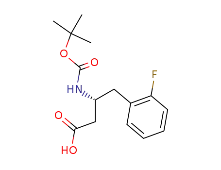 Molecular Structure of 218608-99-2 (BOC-(S)-3-AMINO-4-(2-FLUORO-PHENYL)-BUTYRIC ACID)