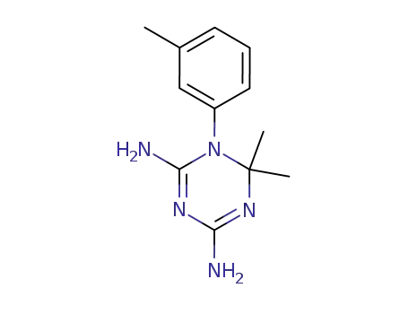 Molecular Structure of 4038-60-2 (6,6-dimethyl-1-(3-methylphenyl)-1,6-dihydro-1,3,5-triazine-2,4-diamine)