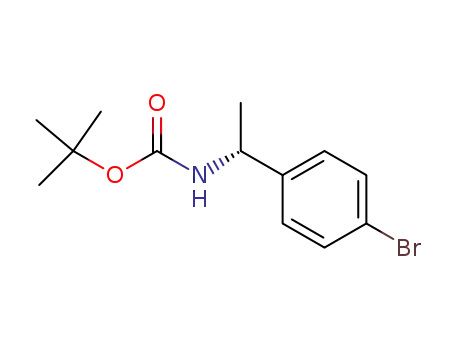 Molecular Structure of 578729-21-2 ((R)-[1-(4-Bromophenyl)ethyl]carbamic acid tert-butyl ester)