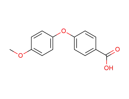 Molecular Structure of 3525-22-2 (4-(4-METHOXYPHENOXY)BENZOIC ACID  97)