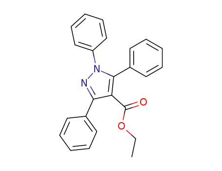 Molecular Structure of 7189-12-0 (1H-Pyrazole-4-carboxylic acid, 1,3,5-triphenyl-, ethyl ester)