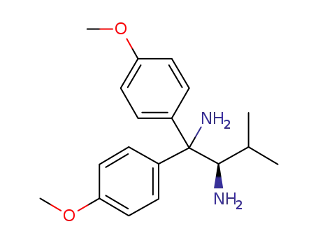 Molecular Structure of 166764-19-8 ((2R)-(-)-1,1-Bis(4-methoxyphenyl)-3-methyl-1,2-butanediamine)