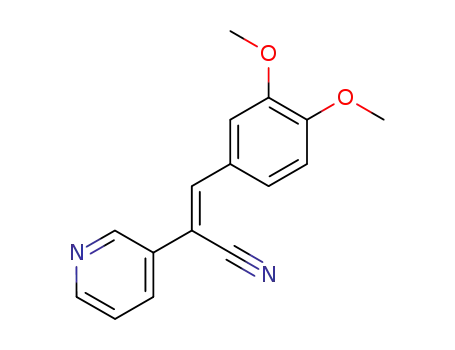 Molecular Structure of 149286-90-8 (3-Pyridineacetonitrile,a-[(3,4-dimethoxyphenyl)methylene]-,(aZ)-)
