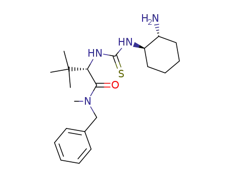 Molecular Structure of 479423-21-7 ((2S)-2-[[[[(1R,2R)-2-Aminocyclohexyl]amino]thioxomethyl]amino]-N-3,3-trimethyl-N-(phenylmethyl)butanamide,  (S)-2-[[[[(1R,2R)-2-Aminocyclohexyl]amino]thioxomethyl]amino]-N-benzyl-N-3,3-trimethylbutanamide)