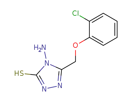 Molecular Structure of 4413-42-7 (3H-1,2,4-Triazole-3-thione,
4-amino-5-[(2-chlorophenoxy)methyl]-2,4-dihydro-)