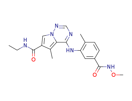 Pyrrolo[2,1-f][1,2,4]triazine-6-carboxamide, N-ethyl-4-[[5-[(methoxyamino)carbonyl]-2-methylphenyl]amino]-5-methyl-