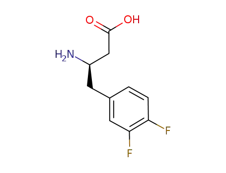Molecular Structure of 269396-58-9 ((R)-3-Amino-4-(3,4-difluorophenyl)butanoic acid hydrochloride)