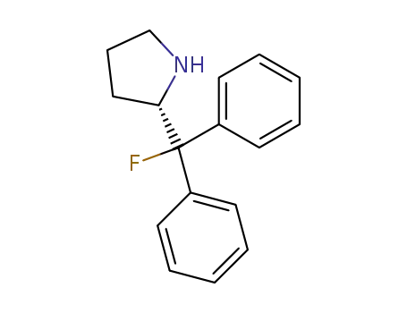 Molecular Structure of 274674-23-6 ((S)-(-)-2-(FLUORODIPHENYLMETHYL)PYRROLI&)