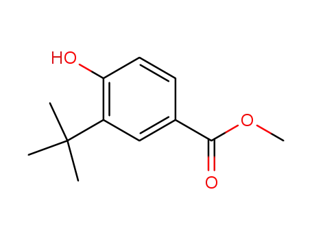Molecular Structure of 39778-63-7 (3-TERT-BUTYL-4-HYDROXYBENZOIC ACID METHYL ESTER)