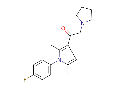 1-[1-(4-fluorophenyl)-2,5-dimethyl-1H-pyrrol-3-yl]-2-(pyrrolidin-1-yl)ethan-1-one