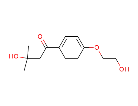 Molecular Structure of 220183-80-2 (1-Butanone, 3-hydroxy-1-[4-(2-hydroxyethoxy)phenyl]-3-methyl-)