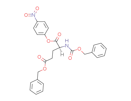 Molecular Structure of 5894-89-3 (L-Glutamic acid, N-[(phenylmethoxy)carbonyl]-, 1-(4-nitrophenyl)
5-(phenylmethyl) ester)