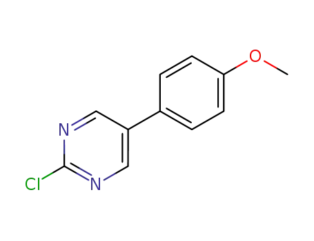Molecular Structure of 27794-03-2 (2-CHLORO-5-(4-METHOXYPHENYL)PYRIMIDINE)