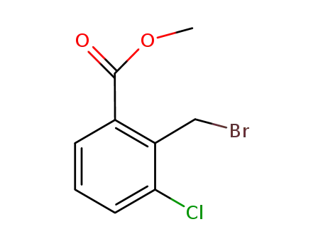 Molecular Structure of 188187-03-3 (METHYL 2-BROMOMETHYL-3-CHLORO-BENZOATE)