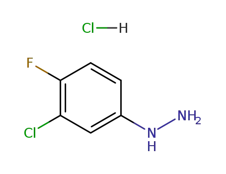Molecular Structure of 175135-74-7 (3-Chloro-4-fluorophenylhydrazine hydrochloride)