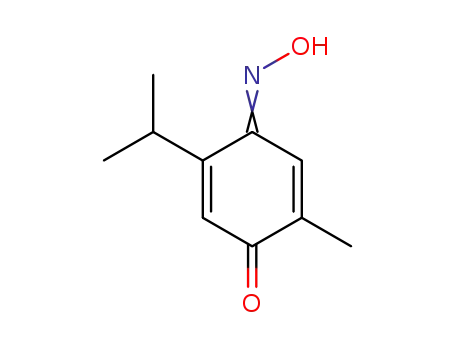 Molecular Structure of 62094-90-0 (2,5-Cyclohexadiene-1,4-dione, 2-methyl-5-(1-methylethyl)-, 4-oxime)