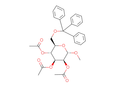Molecular Structure of 7511-40-2 (Methyl-6-O-trityl-2,3,4-tri-O-acetyl-α-D-mannopyranoside)
