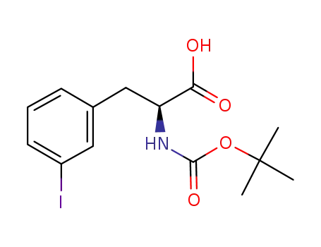 Molecular Structure of 273221-75-3 (BOC-PHE(3-I)-OH)