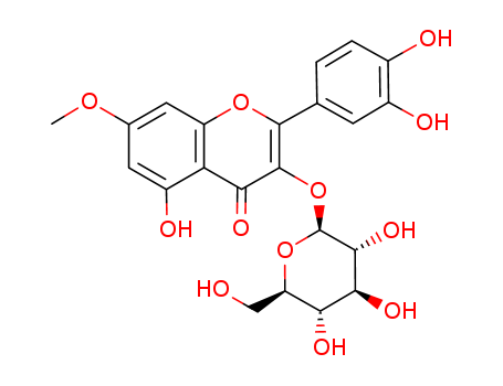 4H-1-Benzopyran-4-one,2-(3,4-dihydroxyphenyl)-3-(b-D-glucopyranosyloxy)-5-hydroxy-7-methoxy-