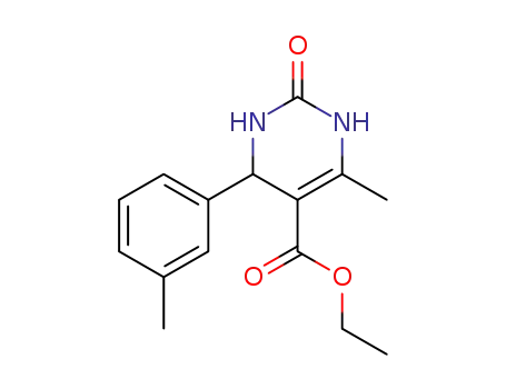 Molecular Structure of 356773-71-2 (5-Pyrimidinecarboxylicacid,1,2,3,4-tetrahydro-6-methyl-4-(3-methylphenyl)-2-oxo-,ethylester(9CI))