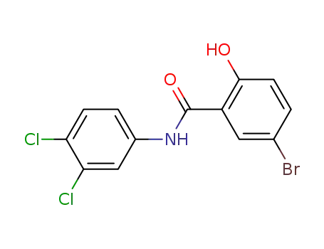 Molecular Structure of 6137-51-5 (Benzamide, 5-bromo-N-(3,4-dichlorophenyl)-2-hydroxy-)
