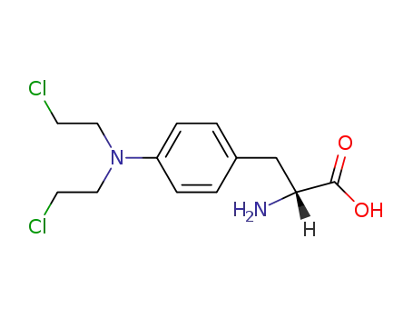 Molecular Structure of 13045-94-8 (4-[bis(2-chloroethyl)amino]-D-phenylalanine)