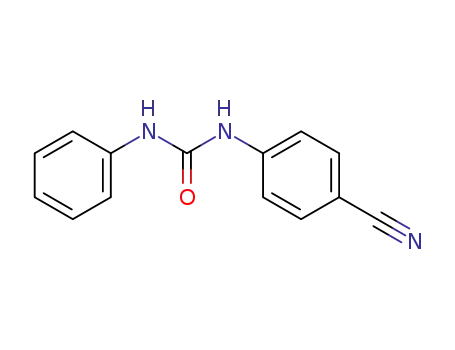 Molecular Structure of 107676-58-4 (N-(4-CYANOPHENYL)-N''-PHENYLUREA)