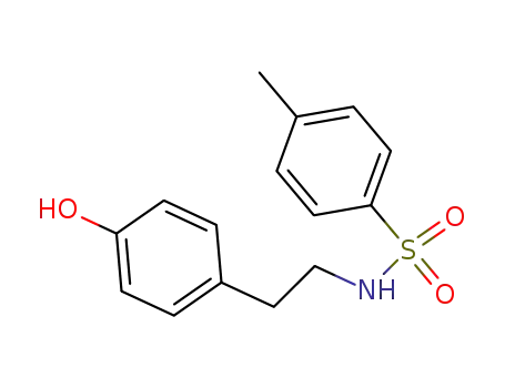Molecular Structure of 259263-97-3 (Benzenesulfonamide, N-[2-(4-hydroxyphenyl)ethyl]-4-methyl-)