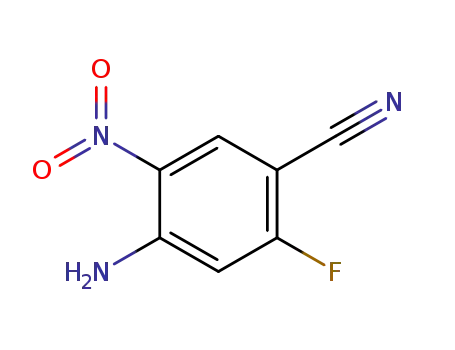 Molecular Structure of 143151-03-5 (4-amino-2-fluoro-5-nitrobenzonitrile)