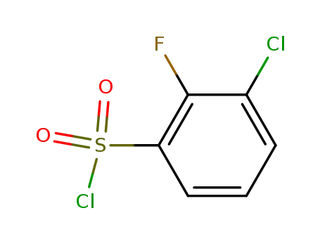 Molecular Structure of 351003-48-0 (3-Chloro-2-fluorobenzenesulfonyl chloride)