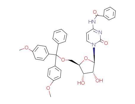 Molecular Structure of 81246-76-6 (N-Benzoyl-5'-O-[bis(4-methoxyphenyl)phenylmethyl]cytidine)