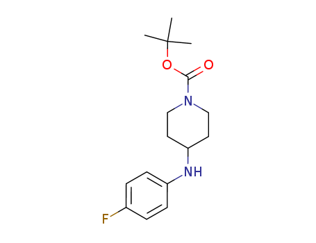 288573-56-8,1-BOC-4-(4-FLUORO-PHENYLAMINO)-PIPERIDINE,1-tert-Butoxycarbonyl-4-[(4-fluorophenyl)amino]piperidine;4-(4-Fluorophenylamino)piperidine-1-carboxylic acid tert-butyl ester;tert-Butyl 4-(4-fluoroanilino)-1-piperidinecarboxylate