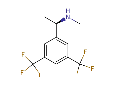Molecular Structure of 334477-60-0 ((R)-N-Methyl-1-[3,5-bis(trifluoromethyl)phenyl]ethylamine)
