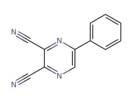Molecular Structure of 52109-66-7 (2,3-Dicyano-5-phenylpyrazine, 97%)