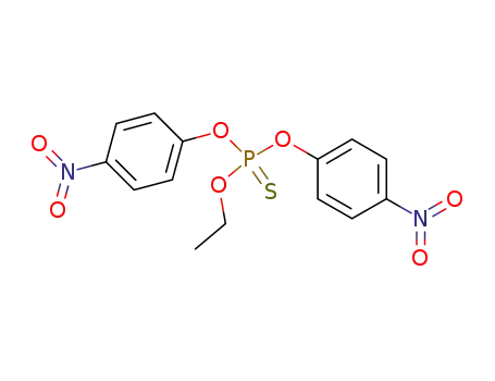 Molecular Structure of 7508-73-8 (Thiophosphoric acid O,O-bis(4-nitrophenyl)O-ethyl ester)