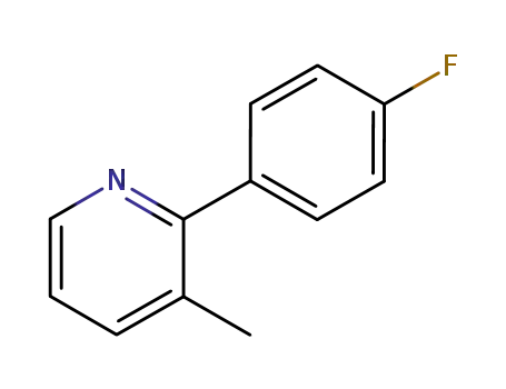 Molecular Structure of 101419-76-5 (2-(4-FLUOROPHENYL)-3-METHYLPYRIDINE)