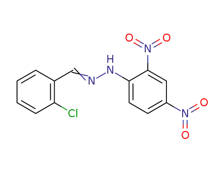 Molecular Structure of 1773-46-2 ((1E)-1-(2-chlorobenzylidene)-2-(2,4-dinitrophenyl)hydrazine)