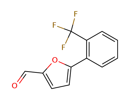 Molecular Structure of 94098-56-3 (5-[2-(TRIFLUOROMETHYL)PHENYL]-2-FURALDEHYDE)
