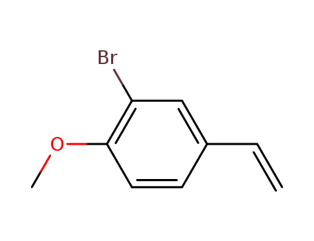 Molecular Structure of 34039-30-0 (Benzene, 2-bromo-4-ethenyl-1-methoxy-)