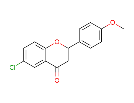 Molecular Structure of 56949-40-7 (6-Chloro-2-(4-methoxy-phenyl)-chroman-4-one)