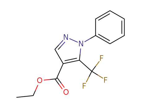 Molecular Structure of 112055-34-2 (ETHYL 2-PHENYL-3-(TRIFLUOROMETHYL)PYRAZOLE-4-CARBOXYLATE)