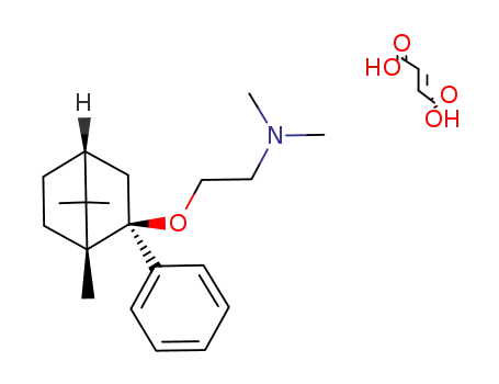 Molecular Structure of 120444-74-8 (N,N-Dimethyl-2-[[(1R,2R,4R)-1,7,7-trimethyl-2-phenylbicyclo[2.2.1]hept-2-yl]oxy]ethanamine (2E)-2-butenedioate)