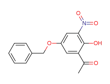 Molecular Structure of 861841-94-3 (1-(5-(benzyloxy)-2-hydroxy-3-nitrophenyl)ethanone)