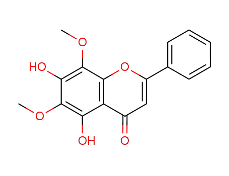 Molecular Structure of 3162-45-6 (5,7-Dihydroxy-6,8-dimethoxyflavone)