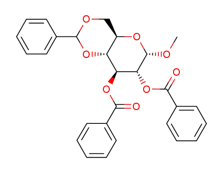 Molecular Structure of 6748-91-0 (METHYL-2,3-DI-O-BENZOYL-4,6-O-BENZYLIDENE-ALPHA-D-GLUCOPYRANOSIDE)