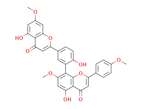 Molecular Structure of 23132-13-0 (Amentoflavone 4''',7,7''-trimethyl ether)
